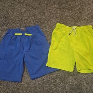 Eddie Bauer Kids Shorts Set - Blue and Neon Yellow